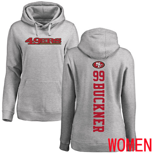San Francisco 49ers Ash Women DeForest Buckner Backer #99 Pullover NFL Hoodie Sweatshirts->nfl t-shirts->Sports Accessory